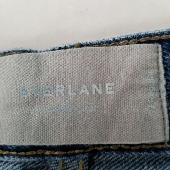 Everlane Distressed Button Fly Straight Cheeky Jean High Rise Classic 27 Capsule - Picture 11 of 15